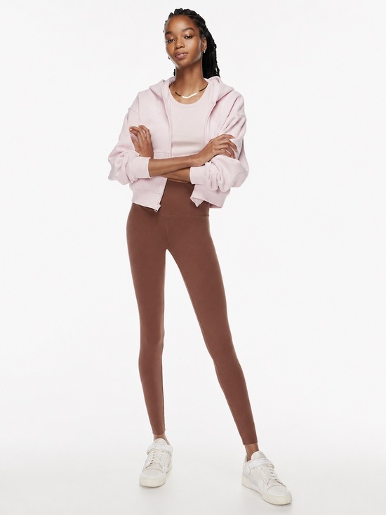 TNA Pants - Aritzia TNA Brown High Waisted Leggings Cotton Stretch Minimalist Size S